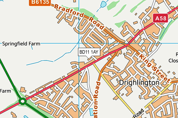 BD11 1AY map - OS VectorMap District (Ordnance Survey)