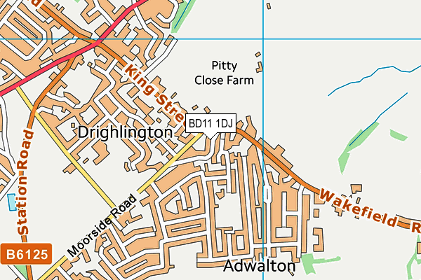 BD11 1DJ map - OS VectorMap District (Ordnance Survey)