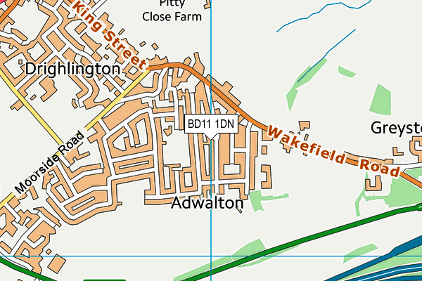 BD11 1DN map - OS VectorMap District (Ordnance Survey)