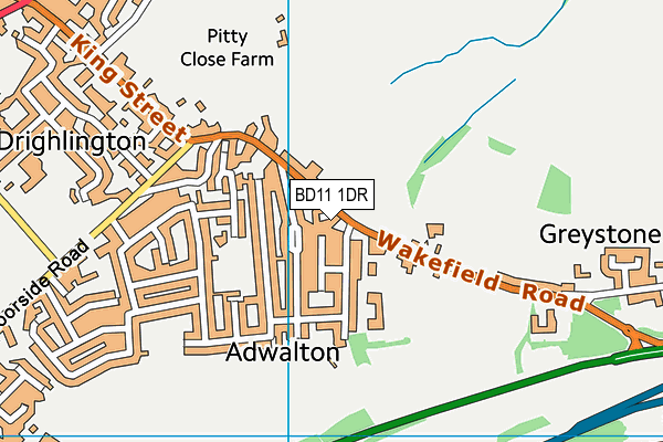 BD11 1DR map - OS VectorMap District (Ordnance Survey)