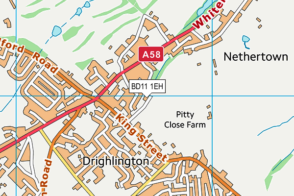 BD11 1EH map - OS VectorMap District (Ordnance Survey)