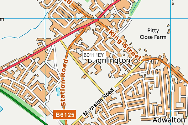 BD11 1EY map - OS VectorMap District (Ordnance Survey)