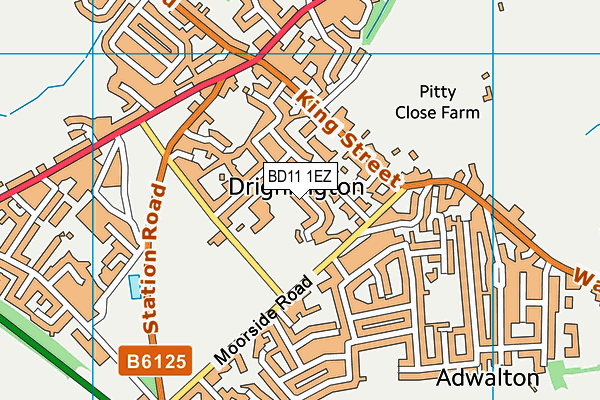 BD11 1EZ map - OS VectorMap District (Ordnance Survey)
