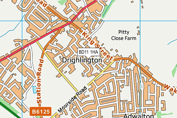 BD11 1HA map - OS VectorMap District (Ordnance Survey)