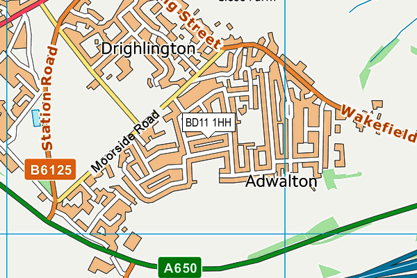 BD11 1HH map - OS VectorMap District (Ordnance Survey)