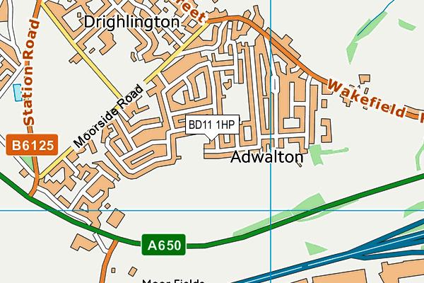 BD11 1HP map - OS VectorMap District (Ordnance Survey)