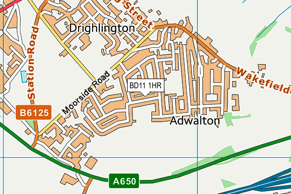 BD11 1HR map - OS VectorMap District (Ordnance Survey)