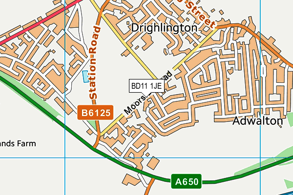 BD11 1JE map - OS VectorMap District (Ordnance Survey)