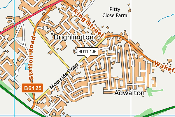 BD11 1JF map - OS VectorMap District (Ordnance Survey)