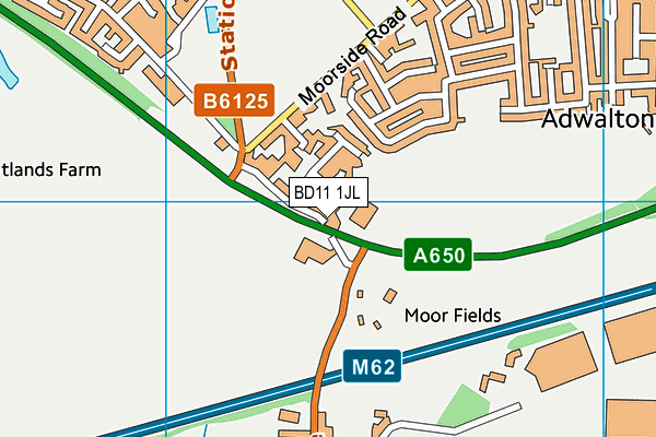BD11 1JL map - OS VectorMap District (Ordnance Survey)
