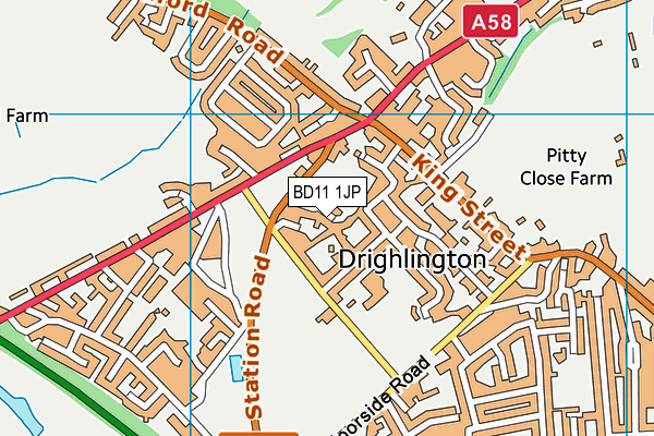 BD11 1JP map - OS VectorMap District (Ordnance Survey)