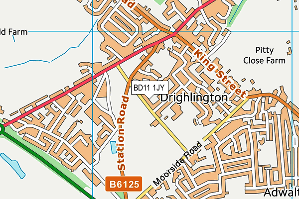 Drighlington Primary School map (BD11 1JY) - OS VectorMap District (Ordnance Survey)