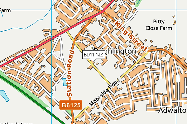 BD11 1JZ map - OS VectorMap District (Ordnance Survey)