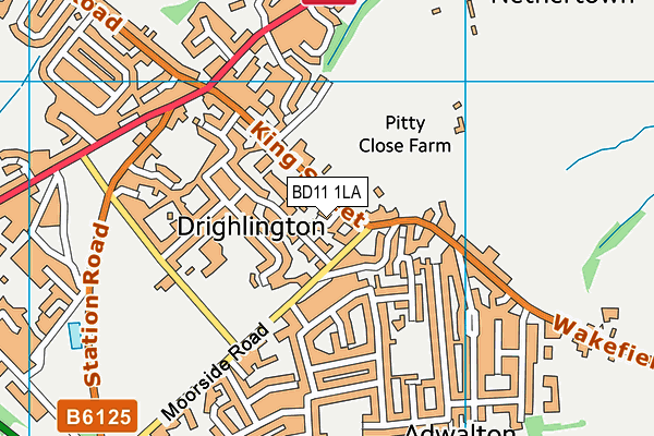 BD11 1LA map - OS VectorMap District (Ordnance Survey)