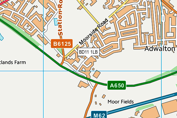 BD11 1LB map - OS VectorMap District (Ordnance Survey)
