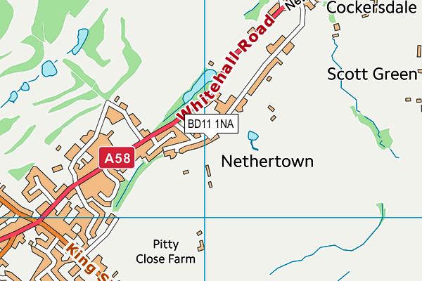 BD11 1NA map - OS VectorMap District (Ordnance Survey)