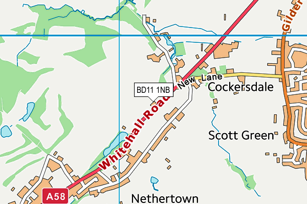 BD11 1NB map - OS VectorMap District (Ordnance Survey)