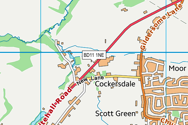 BD11 1NE map - OS VectorMap District (Ordnance Survey)