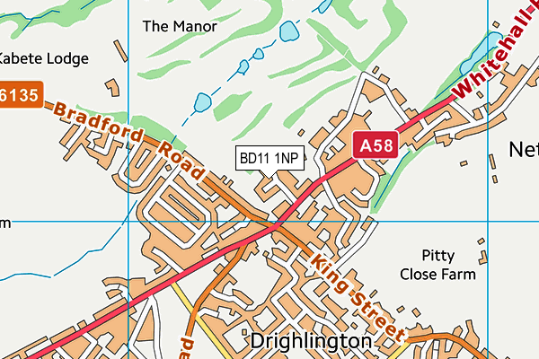 BD11 1NP map - OS VectorMap District (Ordnance Survey)