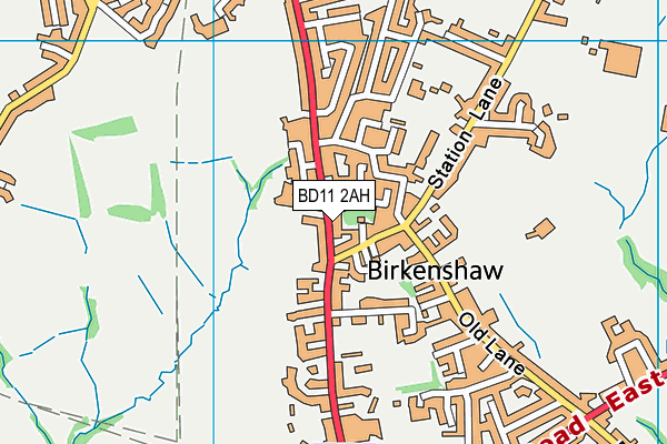 BD11 2AH map - OS VectorMap District (Ordnance Survey)