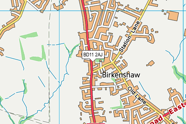 BD11 2AJ map - OS VectorMap District (Ordnance Survey)