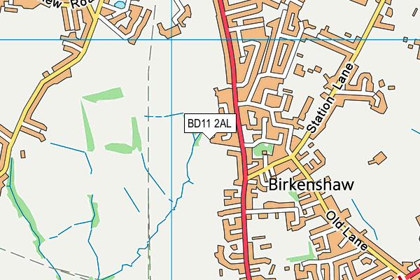 BD11 2AL map - OS VectorMap District (Ordnance Survey)