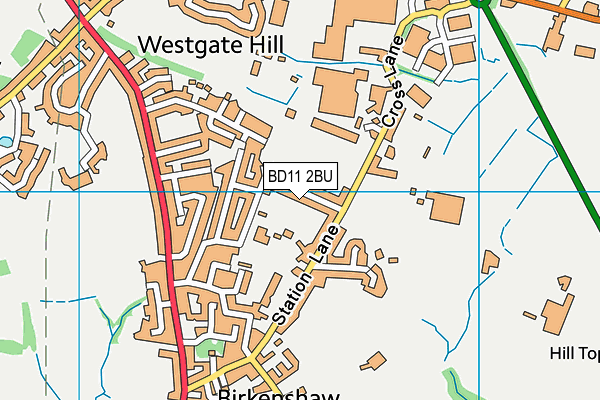 BD11 2BU map - OS VectorMap District (Ordnance Survey)