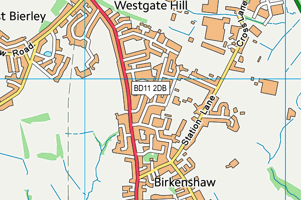 BD11 2DB map - OS VectorMap District (Ordnance Survey)