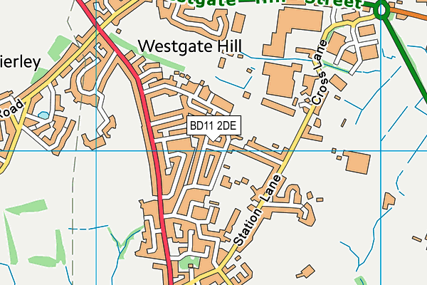 BD11 2DE map - OS VectorMap District (Ordnance Survey)