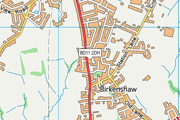 BD11 2DH map - OS VectorMap District (Ordnance Survey)