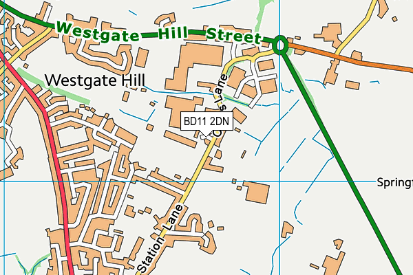 BD11 2DN map - OS VectorMap District (Ordnance Survey)