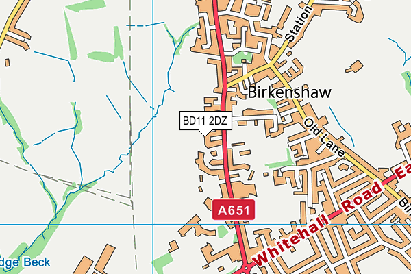 BD11 2DZ map - OS VectorMap District (Ordnance Survey)