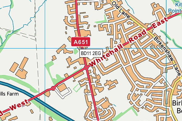 BD11 2EG map - OS VectorMap District (Ordnance Survey)