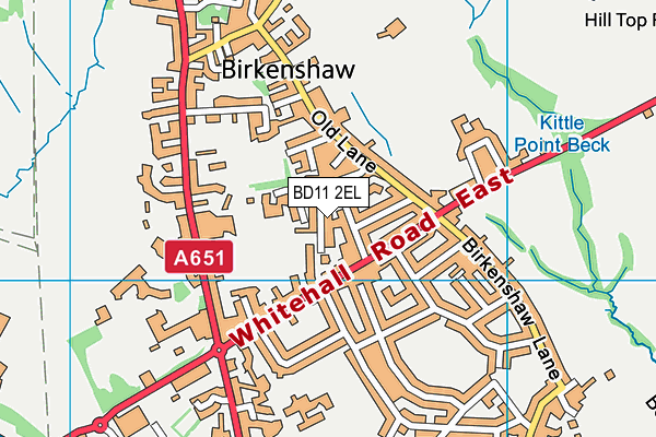 BD11 2EL map - OS VectorMap District (Ordnance Survey)