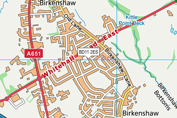 BD11 2ES map - OS VectorMap District (Ordnance Survey)