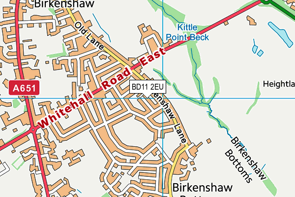 BD11 2EU map - OS VectorMap District (Ordnance Survey)