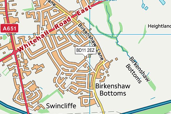 BD11 2EZ map - OS VectorMap District (Ordnance Survey)