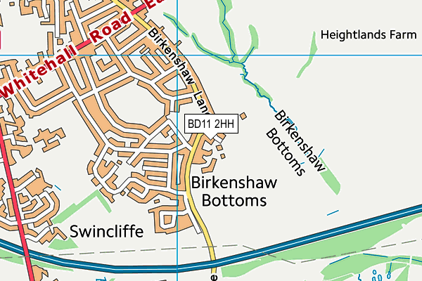BD11 2HH map - OS VectorMap District (Ordnance Survey)