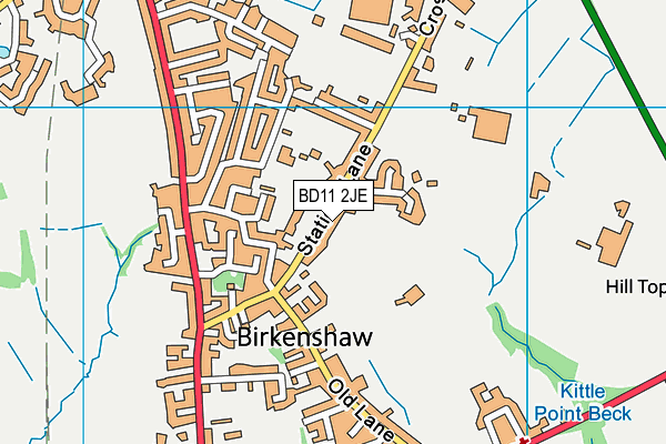 BD11 2JE map - OS VectorMap District (Ordnance Survey)