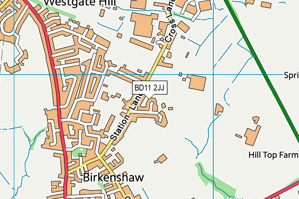 BD11 2JJ map - OS VectorMap District (Ordnance Survey)