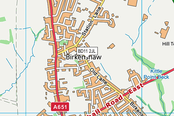 BD11 2JL map - OS VectorMap District (Ordnance Survey)