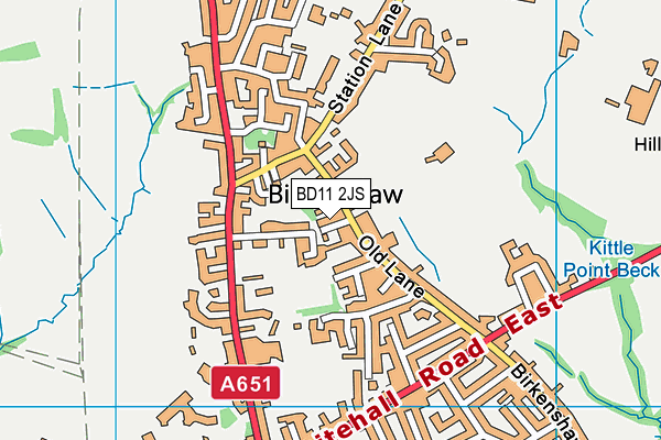 BD11 2JS map - OS VectorMap District (Ordnance Survey)