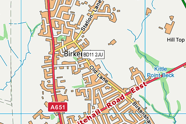 BD11 2JU map - OS VectorMap District (Ordnance Survey)