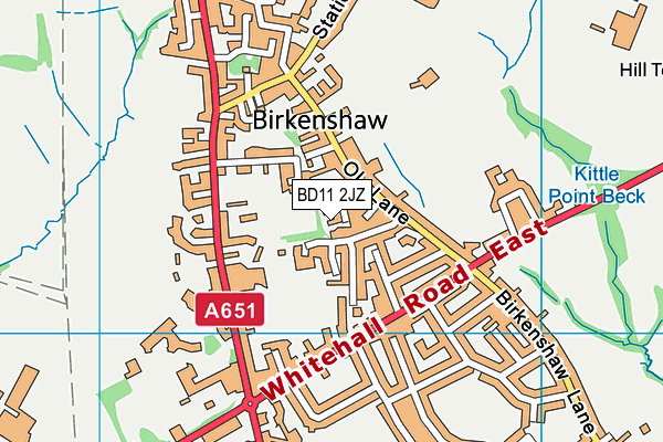 BD11 2JZ map - OS VectorMap District (Ordnance Survey)