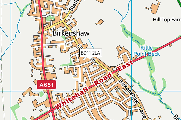 BD11 2LA map - OS VectorMap District (Ordnance Survey)