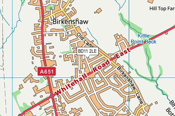 BD11 2LE map - OS VectorMap District (Ordnance Survey)