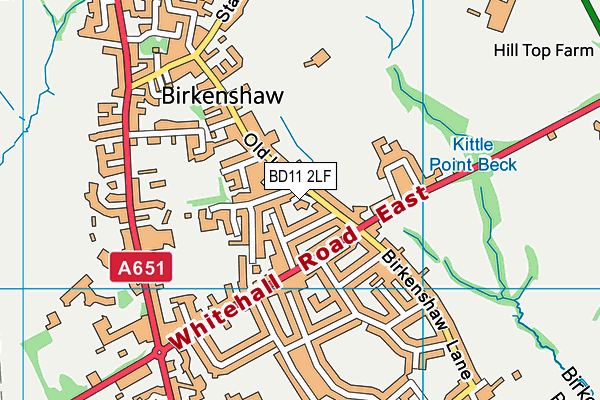 BD11 2LF map - OS VectorMap District (Ordnance Survey)