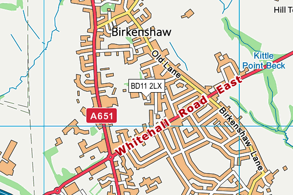 BD11 2LX map - OS VectorMap District (Ordnance Survey)