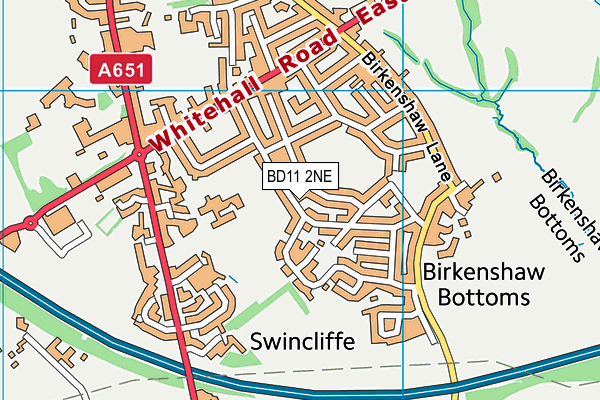 BD11 2NE map - OS VectorMap District (Ordnance Survey)