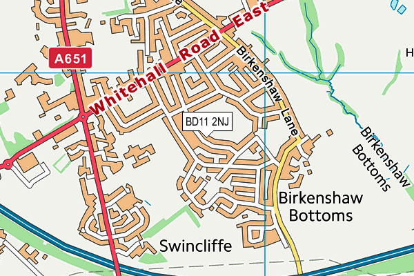 BD11 2NJ map - OS VectorMap District (Ordnance Survey)